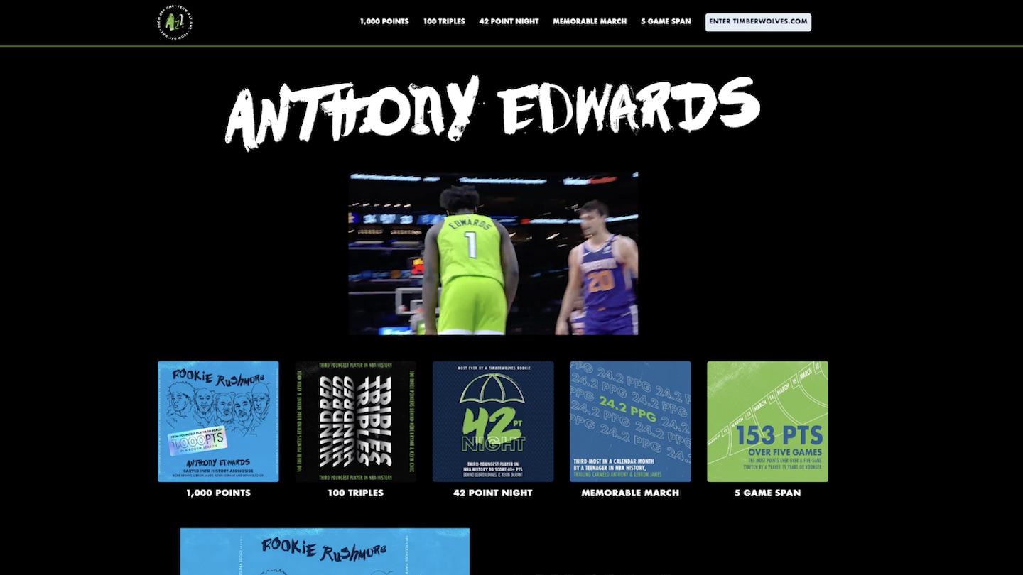 anthony edwards rookie of the year project poster image